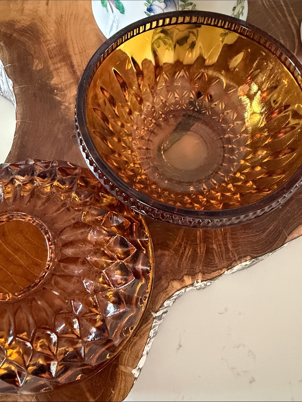 Vintage Indiana Amber Glass Fairy Lamp. Beautiful!!!! - Picture 3 of 4